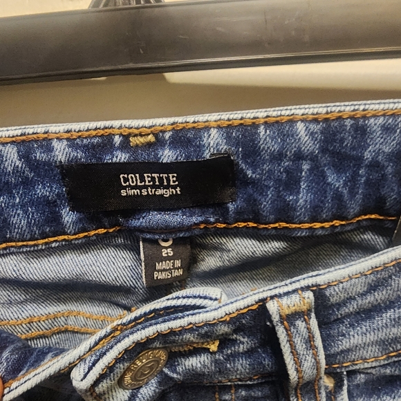 NWT  True Religion Women's Collette Slim Straight fit jean Sz 25 NWT  mid rise - Picture 7 of 13